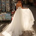Spaghetti Straps Lace Wedding Dresses A Line Sweetheart Corset Bridal Gowns Modest Sleeveless Customize To Meaures Stunning