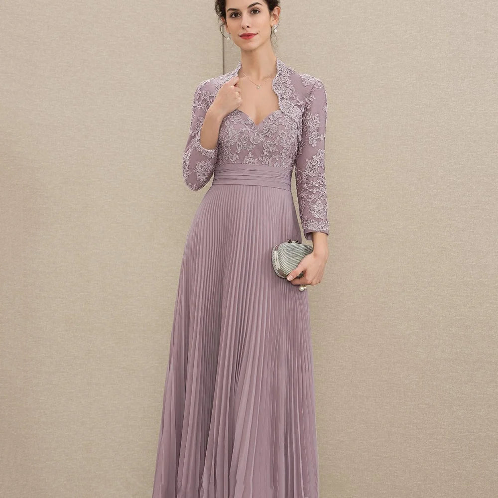 Mother Of The Bride Dress - Customized Elegant Chiffon Bridal Dress A Line Sweetheart Wedding Party Gowns Formal Occasion Applique Mother Dresses For Bride