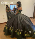 Mexican Theme Black Vestidos De 15 Quinceañera Charro Embroidery Fifteen Birthday Dress Vestido De 15 Xv Años Party Customized