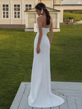 Sexy Sleeveless Backless Wedding Dress Sparkly Sequins Appliques Bride Robe Elegant Long Bridal Gown Robe De Mariée