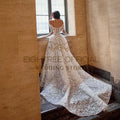 White A-Line Wedding Dresses Sweetheart Long Sleeve Princess Bridal Dress Formal Wedding Ball Prom Gown Customized