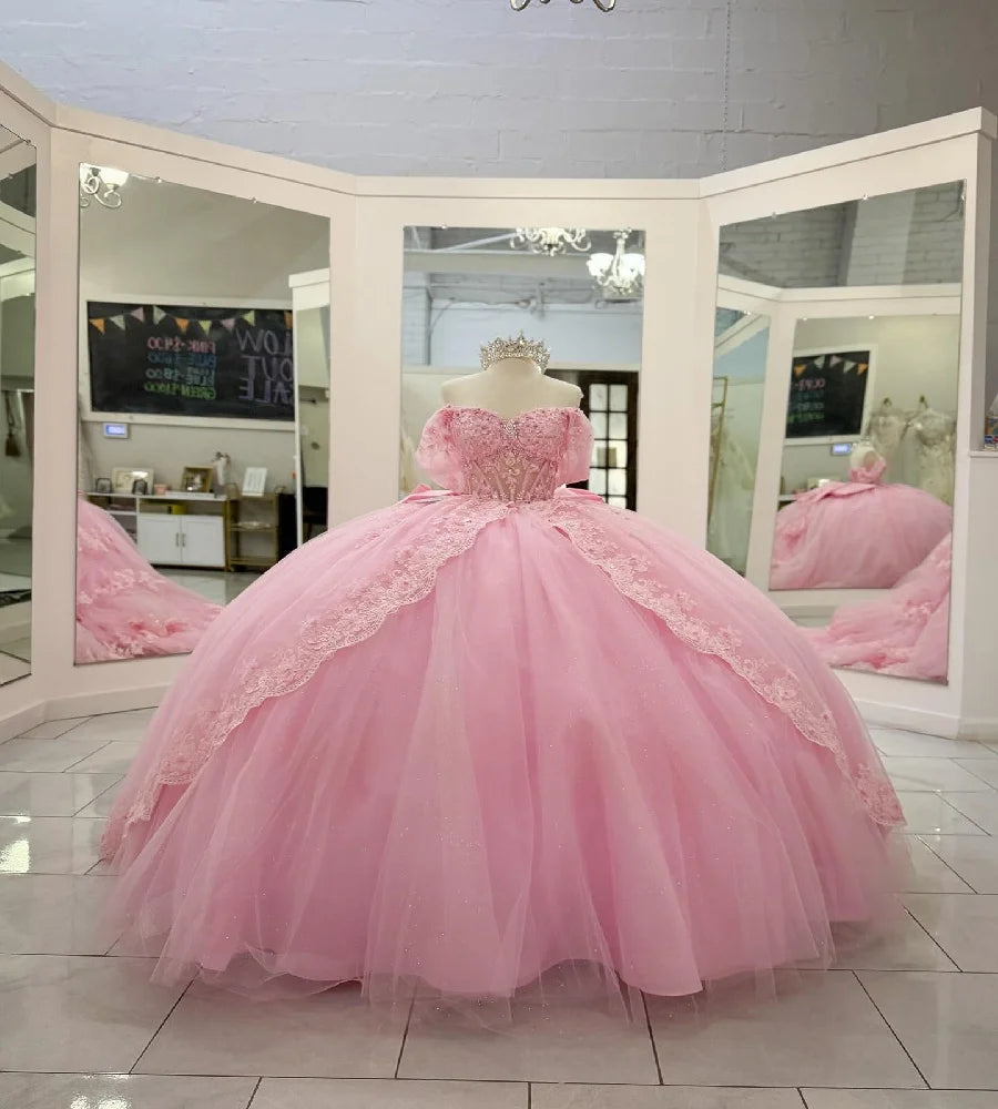 pink masquerade dress Classic Princess Costume Medium Sparkling bead embellishments and ruffle short sleeves add elegance Stunning Masquerade Outfit Ideas: Best