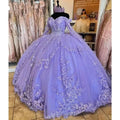 Luxury Glittering Lavender Quinceanera Dresses Birthday Party Prom Princess Ball Gown Vestidos De 15 Anos Corset
