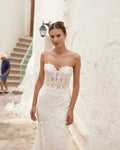 Boho Mermaid Wedding Dresses With Detachable Sleeves Sweetheart Corset Lace Appliques Wedding Gowns Elegant Bride Dress
