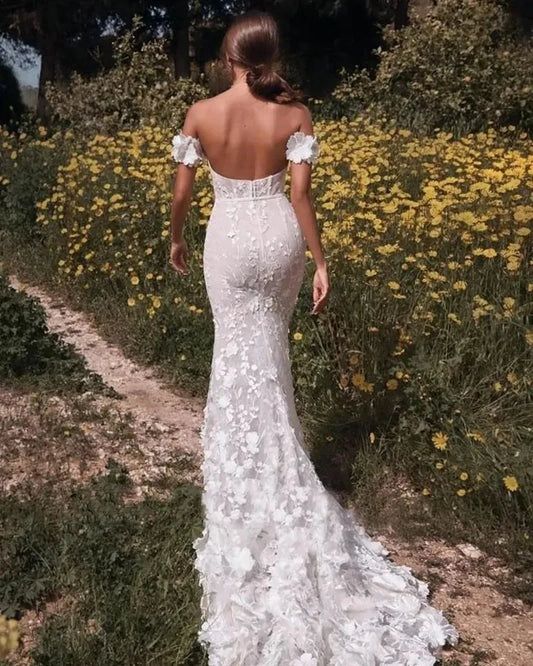 Exquisite Wedding Dresses Vintage Bridal Gowns Sleeveless Lace Appliques Robes Tulle Backless Sleeveless Vestidos De Novia