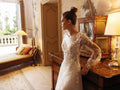 Luxury Wedding Dresses Gorgeous Bridal Gowns Lace Appliques Long Puff Sleeves Floor Length Robes Pretty Vestidos De Novia