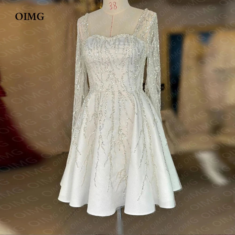 A-Line Jewel Short Sleeves Lace Maxi Long Wedding Dresses Online main image 1