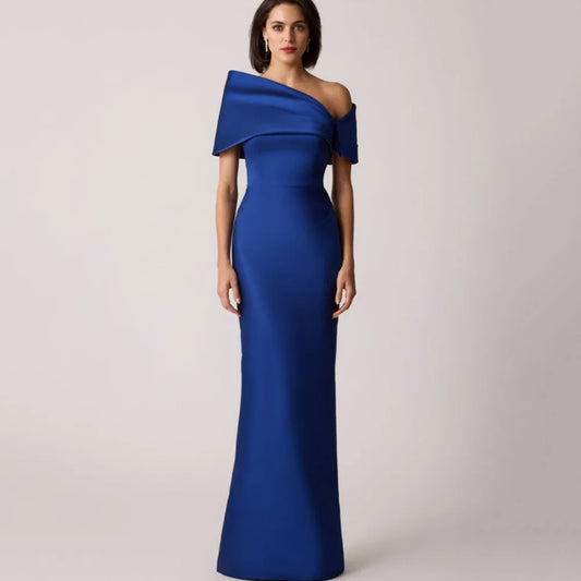 Mother Of The Bride Dress - Customized Elegant Bridal Dress Sheath Off Shoulder Wedding Party Gowns Formal Occasion Satin Mother Dresses For Bride New picture color