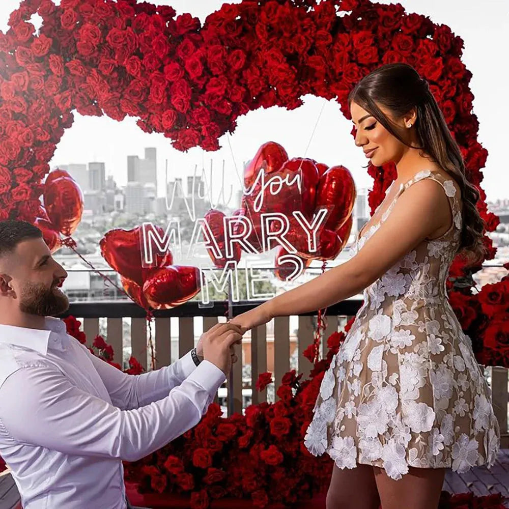 Scoop Neck Mini Puffy Skirt After Party Bridal Gowns Sleeveless Embroidered Flowers Blossom Fully Lined Appliqués Wedding Dress