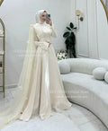 Muslim Wedding Dresses for Bride Plus Size Luxury Long Engagement Dress Special Events Bridal Evening Dresses Customized