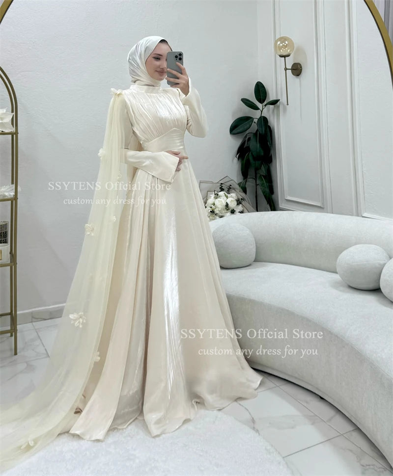 Muslim Wedding Dresses for Bride Plus Size Luxury Long Engagement Dress Special Events Bridal Evening Dresses Customized
