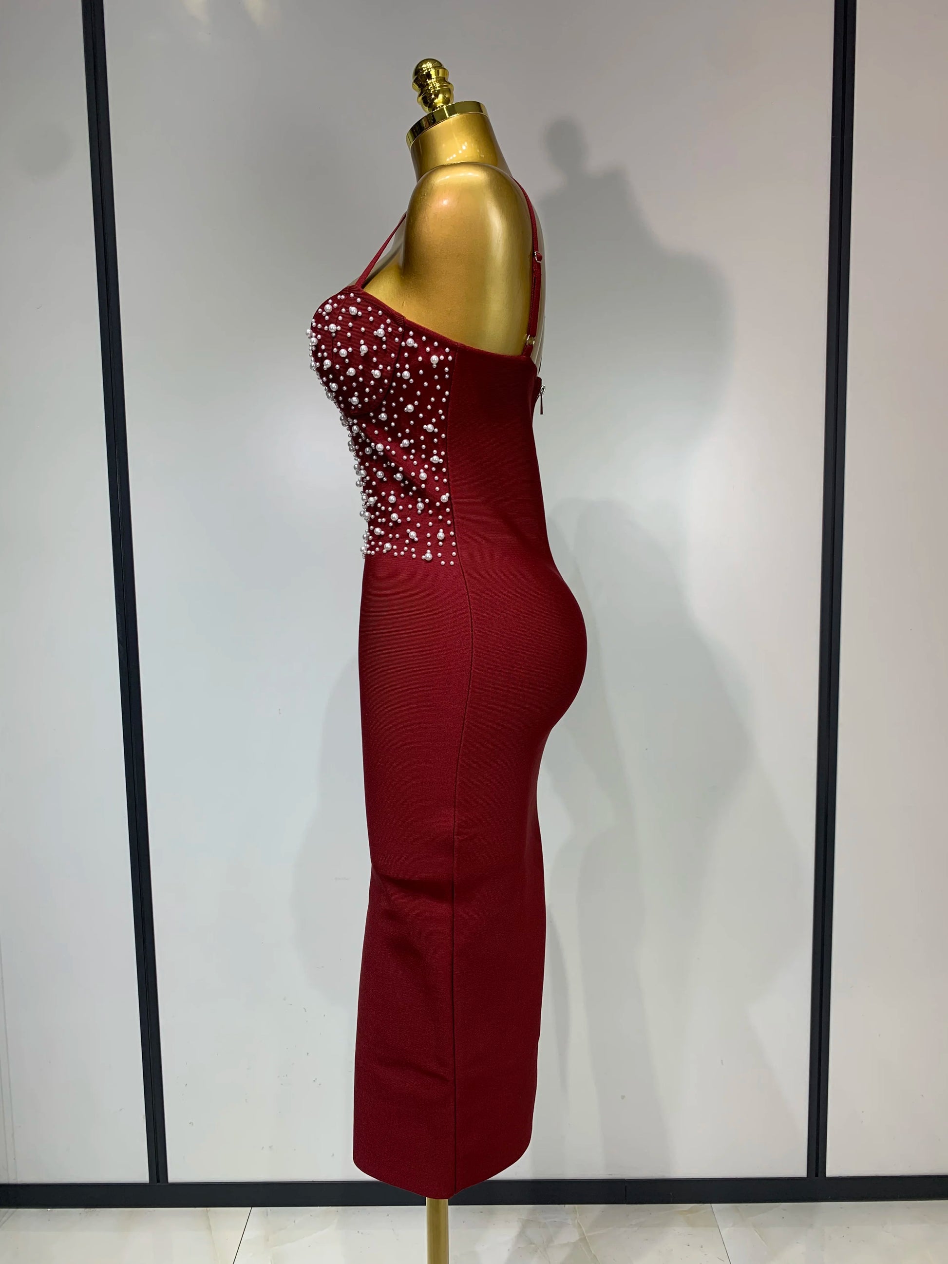 Sexy V-neck Black Red Bodycon Bandage Dress 2025 Women Celebrity Evening Prom Club Elegant Birthday Party Nightclub Dresses