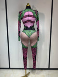 Sparkly Rhinestones Jumpsuit Women Sexy Nightclub Outfit Birthday Evening Party Bodysuit Stage Show Performance Photoshoot Wear