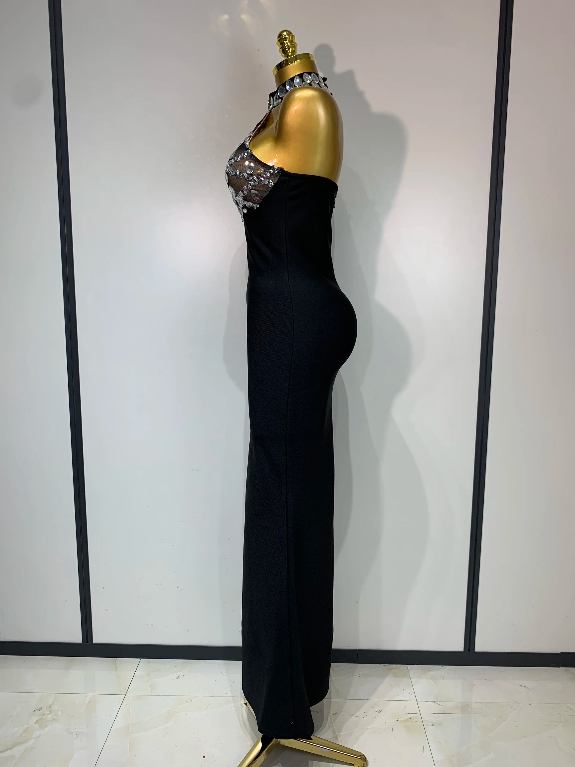 Women Fashion Sexy Sleeveless Mesh Patchwork Bandage Dress 2025 Celebrity Elegant Party Evening Birthday Dress Streetwear