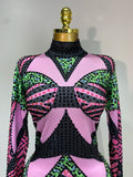 Sparkly Rhinestones Jumpsuit Women Sexy Nightclub Outfit Birthday Evening Party Bodysuit Stage Show Performance Photoshoot Wear