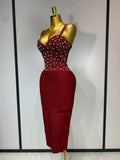 Sexy V-neck Black Red Bodycon Bandage Dress 2025 Women Celebrity Evening Prom Club Elegant Birthday Party Nightclub Dresses