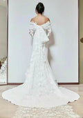Graceful Wedding Dresses Satin Sheath Mermaid Off The Shoulder Simple Bridal Gowns Glamorous Robes Pretty Vestidos De Novia