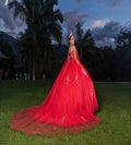 Charming Red Quinceanera Dresses 2025 Ball Gown Cap Sleeves Gold Lace Vestidos De 15 Quinceañeras Para Sweet 16 Dress Customized