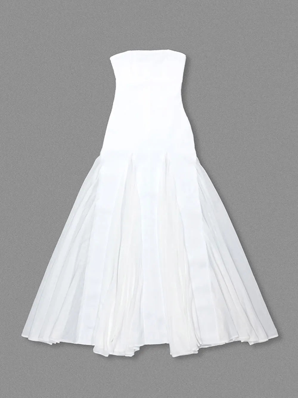 2025 Sexy Women'S Mesh Patchwork Bandage Dress Strapless Sleeveless Backless A-Line Pleated Long Dress For Evening Party Vestido