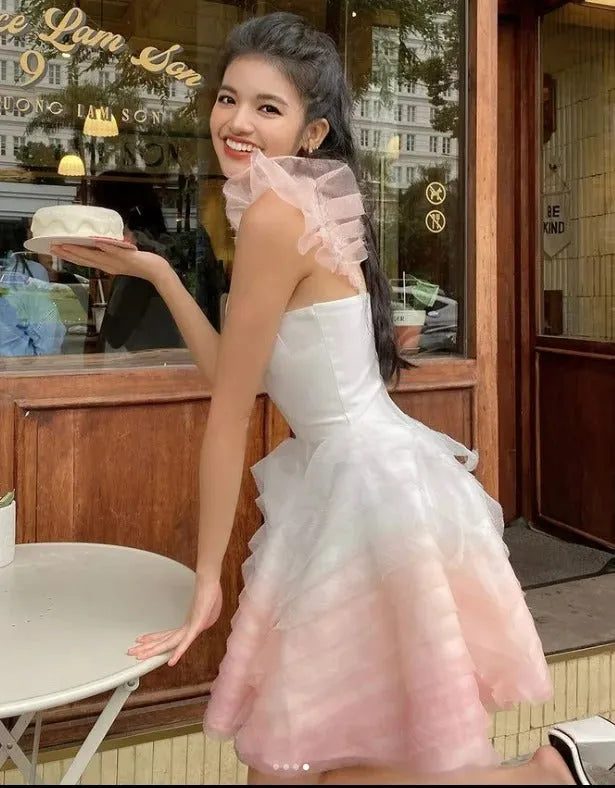 Princess Short Satin Sweetheart Mini Wedding Dress Spaghetti Strap Tulle Slim Line Brided Gown