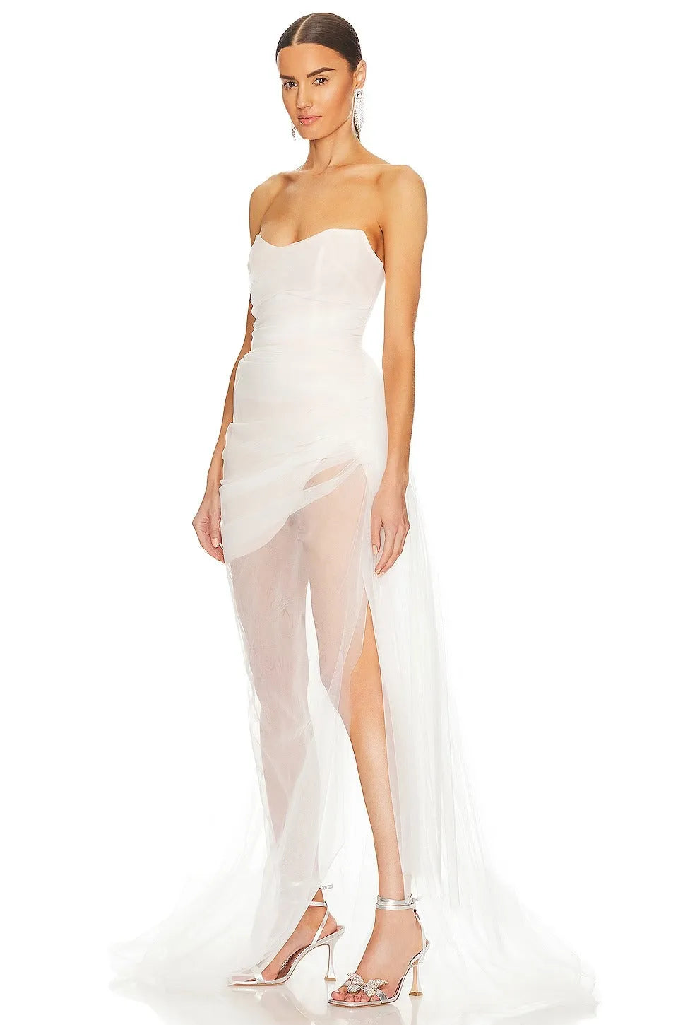 Simple Wedding Dress Modern Sleeveless Bow Satin Mermaid Court Train Bridal Gown Princess Vestido De Novia