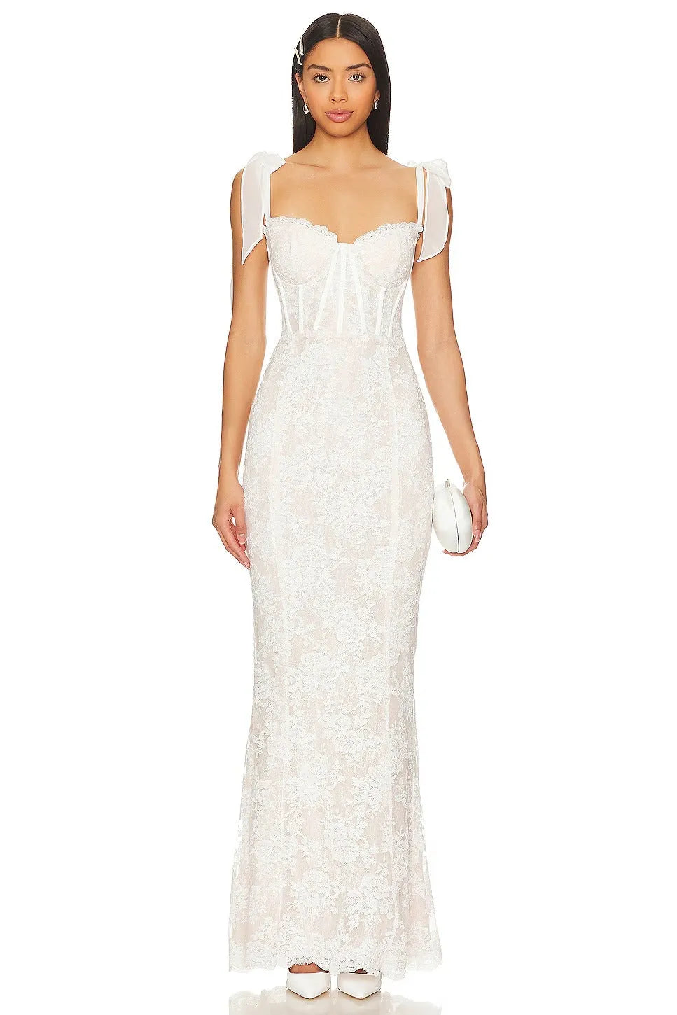 White Elegant Mermaid Vestido De Novia Sleeveless Satin Wedding Dress Modern Bow Court Train Princess Bridal Gown