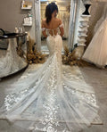 Elegant Mermaid Wedding Dresses Women Open Back Sweetheart Off The Shoulder Bridal Gowns Sweep Train Vestidos De Novia