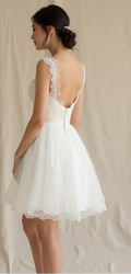 Short Wedding Dress with Sleeves for a Chic and Sophisticated Look