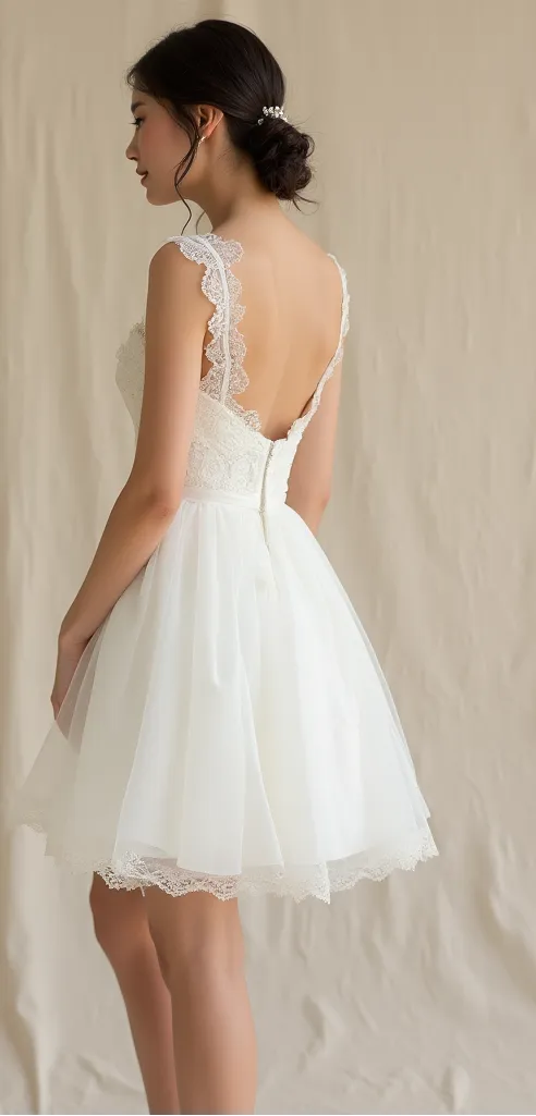 Short Wedding Dress with Sleeves for a Chic and Sophisticated Look