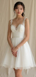 Short Wedding Dress with Sleeves for a Chic and Sophisticated Look