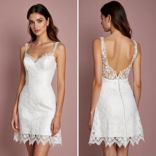 Short Wedding Dress with Timeless Style for Minimalist Brides