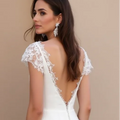 Short Wedding Dress with Feminine Touches for a Graceful Look