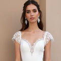Short Wedding Dress with Feminine Touches for a Graceful Look