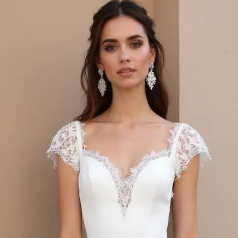 Short Wedding Dress with Feminine Touches for a Graceful Look