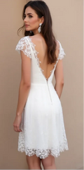 Short Wedding Dress with Feminine Touches for a Graceful Look