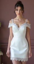 Short Wedding Dress for Second Weddings and Reception Celebrations