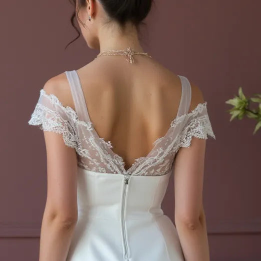 Short Wedding Dress for Second Weddings and Reception Celebrations