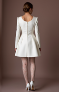 Romantic Short Wedding Dress and Mini Dress with Ruffled Layers for a Soft Look