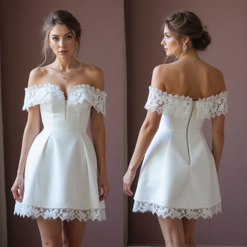 Short Wedding Dress for Plus Size Brides, Elegant and Comfortable