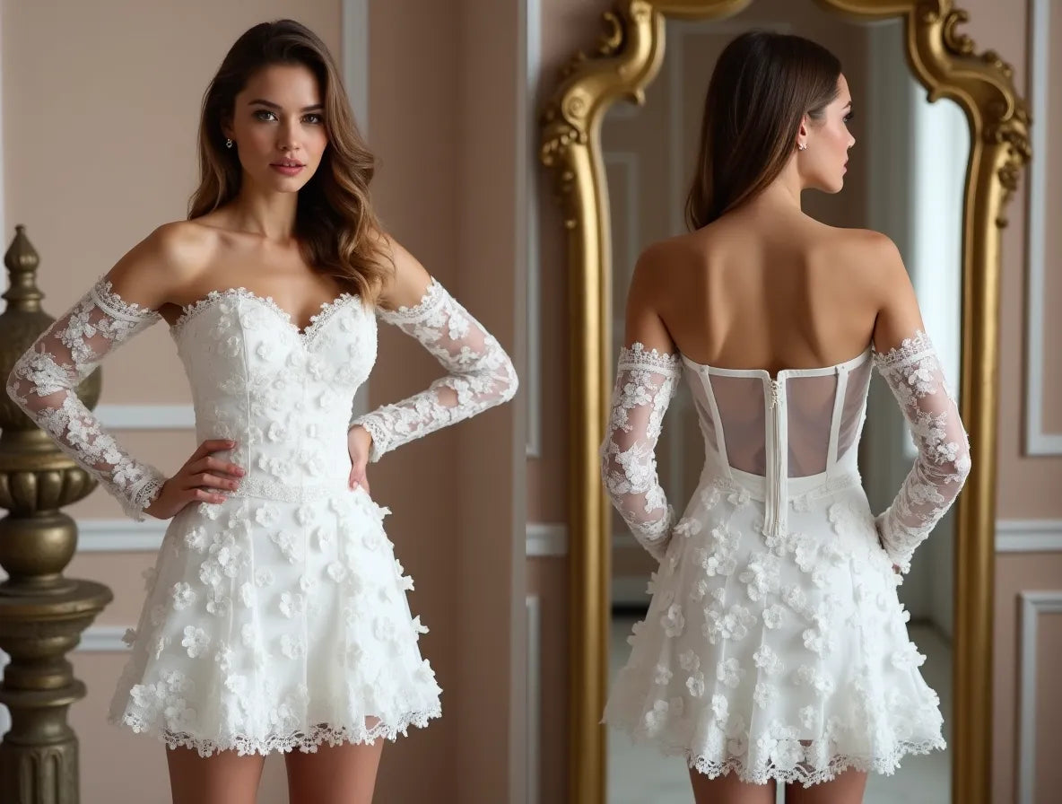 Short Wedding Dress for Destination Weddings, Easy to Pack and Wear