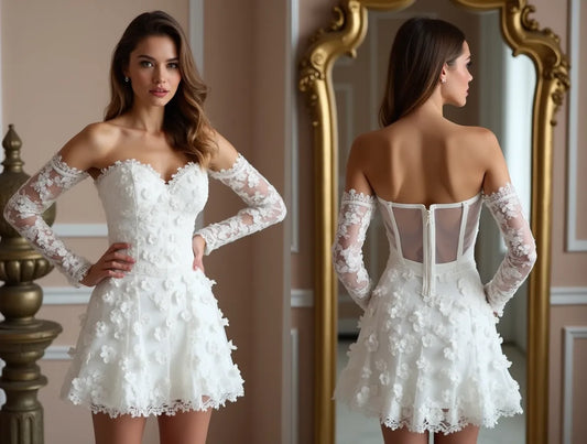 Short Wedding Dress for Destination Weddings, Easy to Pack and Wear