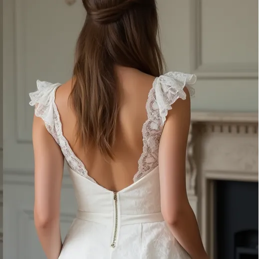 Short Wedding Dress with a Playful Flair for Fun and Stylish Brides