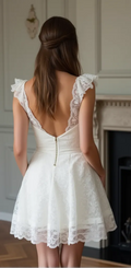Short Wedding Dress with a Playful Flair for Fun and Stylish Brides