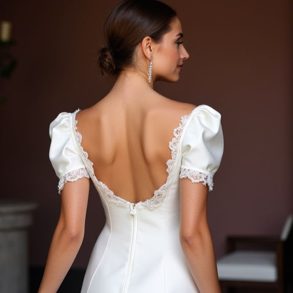 Edgy Short Wedding Dress and Mini Dress with a High Slit for a Daring Look