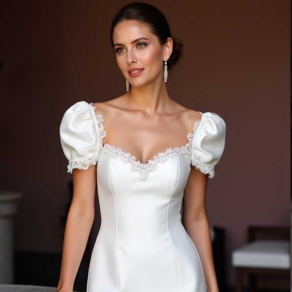 Edgy Short Wedding Dress and Mini Dress with a High Slit for a Daring Look