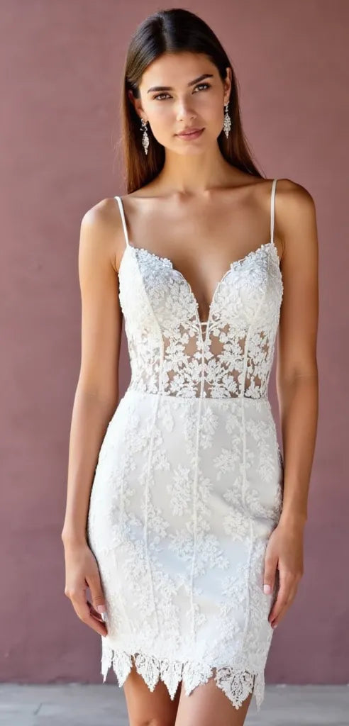 Short Mini Wedding Dress for Petite Brides Wanting a Unique Style
