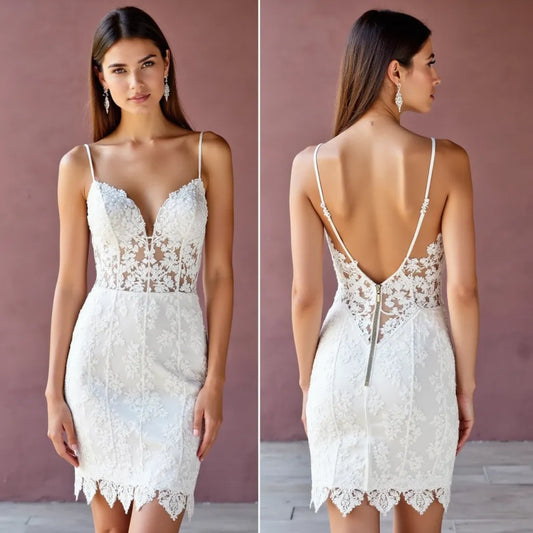 Short Mini Wedding Dress for Petite Brides Wanting a Unique Style