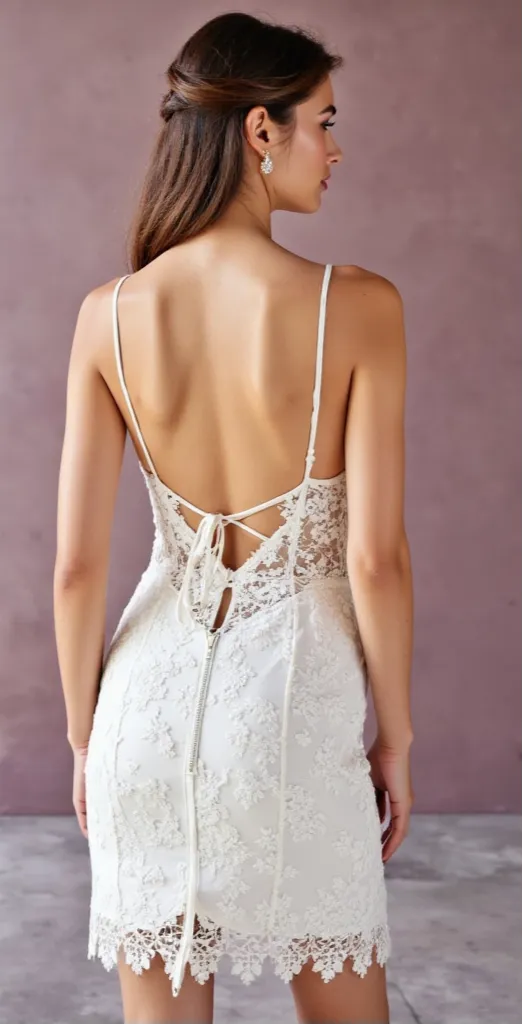 Mini Short Wedding Dress with a Timeless and Minimalist Aesthetic