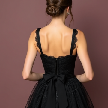 Chic Black Evening Dress & Prom Gown with Long Sleeves for a Sophisticated Style