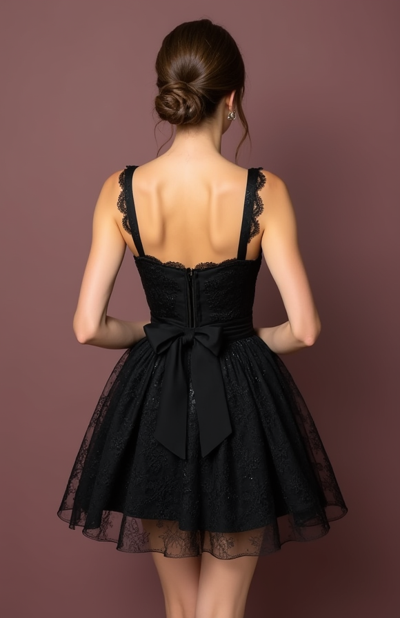 Chic Black Evening Dress & Prom Gown with Long Sleeves for a Sophisticated Style